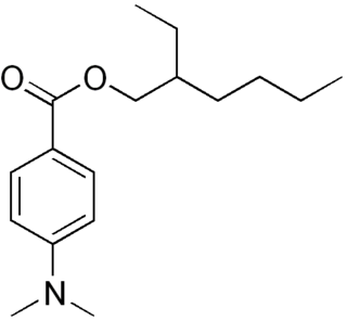 <span class="mw-page-title-main">Padimate O</span> Water-insoluble oily ingredient used in some sunscreens