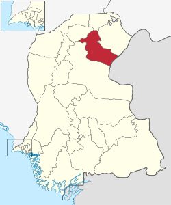 Map of Sindh with Sukkur District highlighted