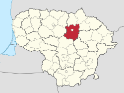 Panevezys district in Lithuania.svg