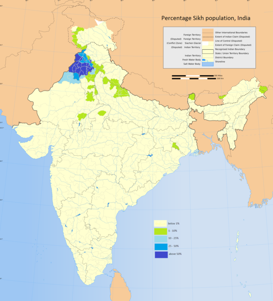 File:Percentage Sikh population, India.png