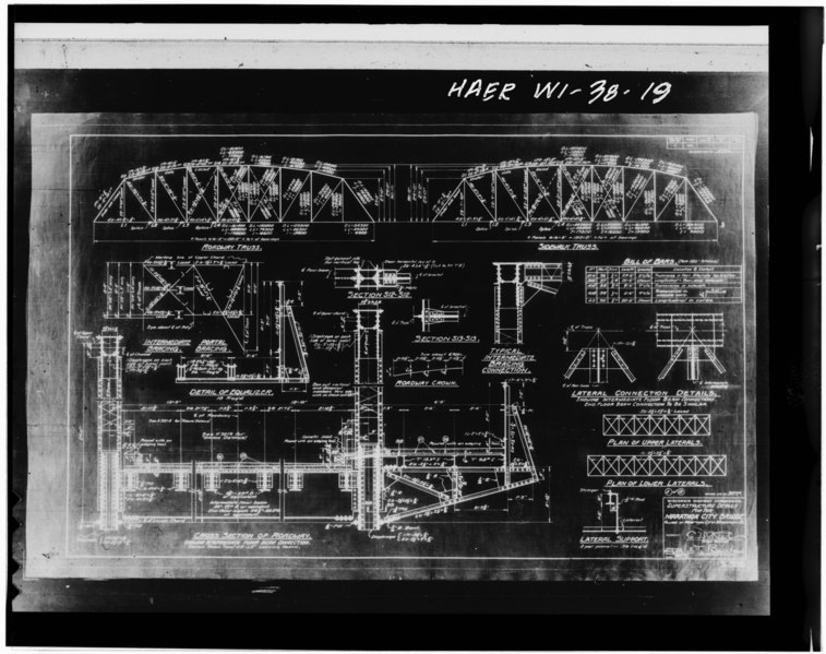 File:Photocopy of original drawing, dated November 12, 1929, entitled 'Superstructure Details for the Marathon City Bridge,' Sheet 4 of 12 - Marathon City Bridge, Spanning Big Rib HAER WIS,37-MARA,1-19.tif