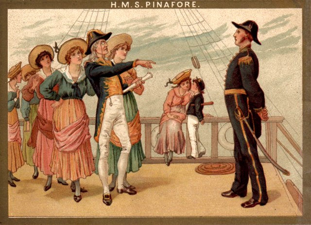 Scene from H.M.S. Pinafore, 1886 Savoy Theatre souvenir programme