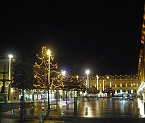 Jean Jaurès square, Castres, by night