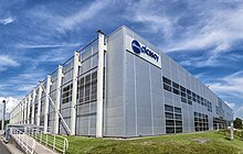 Plessey Semiconductors headquarters in Roborough, Plymouth in August 2017 Plessey HQ Aug 2017.jpg
