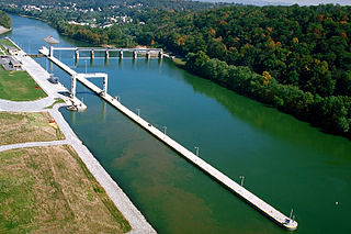 Point Marion Lock and Dam Dam in Dunkard / Springhill townships, Greene County, near Point Marion, Pennsylvania