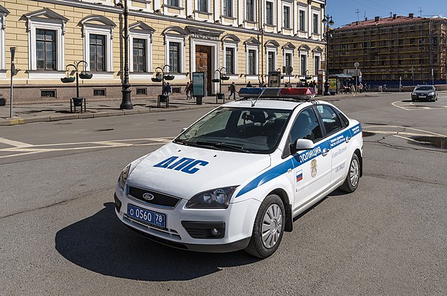 상트페테르부르크의 경찰차 (2018년 사진)