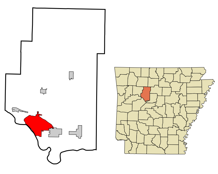 File:Pope County Arkansas Incorporated and Unincorporated areas Russellville Highlighted.svg