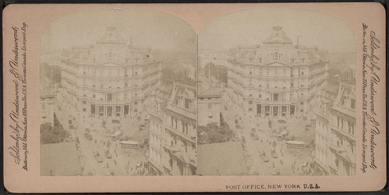 File:Post office, New York, U.S.A, from Robert N. Dennis collection of stereoscopic views.jpg