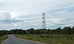 Thumbnail for File:Power cables crossing the road at Golden Cross - geograph.org.uk - 3574043.jpg