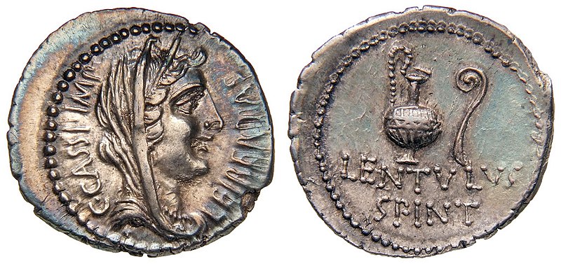 File:Röm. Republik- C. Cassius Longinus und P. Cornelius Lentulus Spinther - Münzkabinett, Berlin - 5475444.jpg