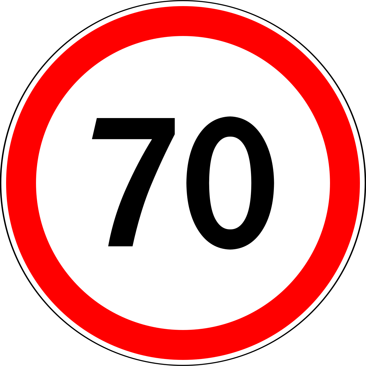 Скачивайте без ограничения скорости. Знак 70. Ограничение скорости 70. 3.24 Дорожный знак. Дорожный знак 70.