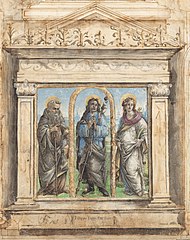 Saint Roch between Saints Anthony Abbot and Catherine of Alexandria