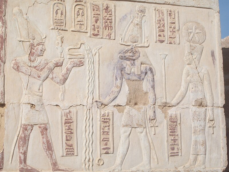 File:Reliefs at Deir el-Haggar (V) (8157855708).jpg
