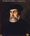 Español: Retrato basado en el cuadro enviado por el propio Cortés a Paulo Giovio, fuente de muchas de sus representaciones desde el siglo XVI