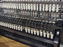 Spinning machine Ring spinning frame MOSI Textile Hall 6412.JPG