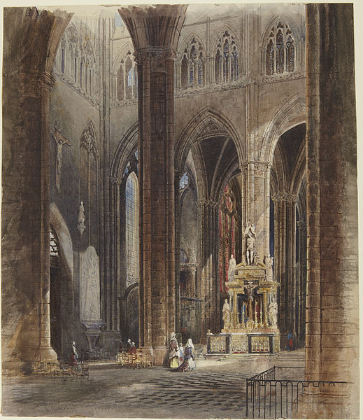 File:Roberts, David, Interior of Amiens Cathedral, ca. 1827.jpg