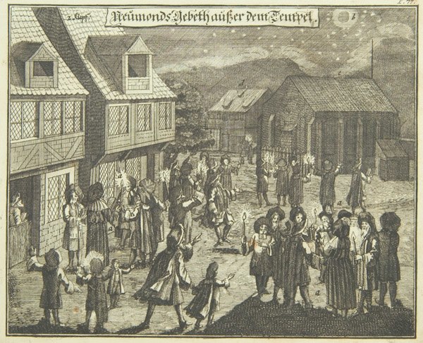 Rosh Chodesh observance depicted in Juedisches Ceremoniel, a German book published in 1724