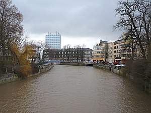 Hochwasser am Mainflecklein in Bayreuth