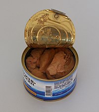 Russian Cod liver in an opened can.jpg