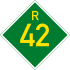 Provinsiale roete R42 shield