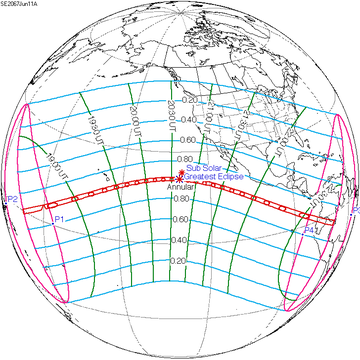 2067年6月11日日食