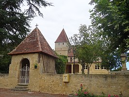 Dorpscentrum met kerk Notre-Dame-de-l'Assomption