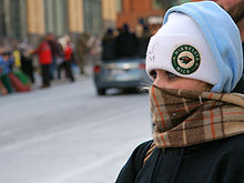 Viewing the Saint Paul Winter Carnival parade in January.