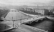 Santa Catalina Bridge after erection of the Maria Cristina Bridge (1905–1910)