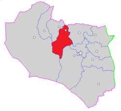 Map of Sarayan County in South Khorasan province