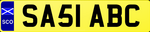 Scotland British vehicle registration plate SCO.png