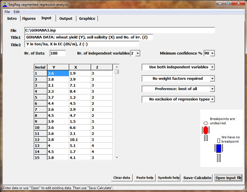 Screenprint of input tabsheet