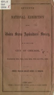 Fayl:Seventh National exhibition by the United States Agricultural Society, to be held in the city of Chicago, September 12th, 13th, 14th, 15th, 16th, and 17th, 1859 (IA seventhnationale00unit).pdf üçün miniatür
