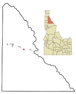 Location of Wallace, Idaho