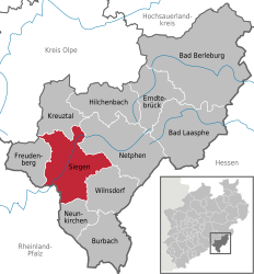 Siegen - Kaart