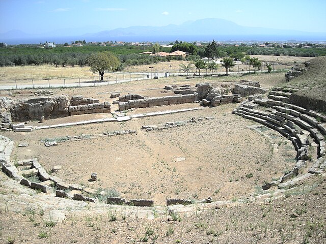 The ancient theatre of Sikyon today