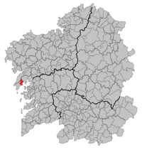 Localização da Póvoa do Caraminhal na Galiza