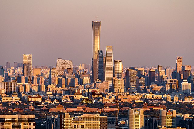 Image: Skyline of Beijing CBD with B 5906 approaching (20211016171955)