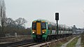 English: Southern 377426, about to pass through Horley railway station, Horley, Surrey, with a service to London.