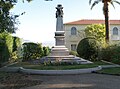 Le square Sissi et le monument en mémoire de l'impératrice d'Autriche, à Roquebrune-Cap-Martin