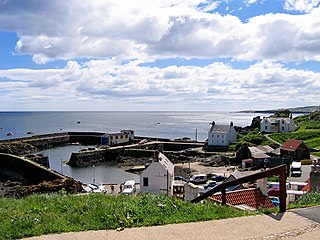 St Abbs village in Scottish Borders, Scotland, UK