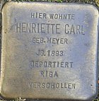 Stolperstein für Henriette Carl, Lützenkirchener Str. 46, Leverkusen