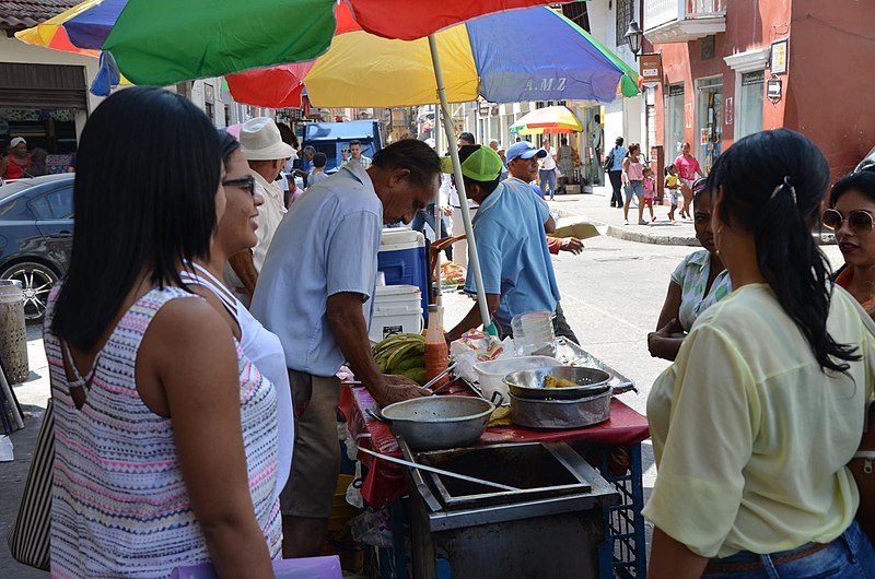 File:Street side food vendors and their carts, Cartagena Colombia (24510847955).jpg