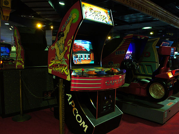 A Street Fighter arcade cabinet