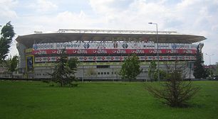 Außenansicht des Stadions, Mai 2006