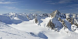 Sulztalferner from the east, from Hinteren Daunkopf, in November 2010