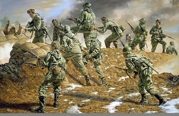 Painting of the 40th Infantry Division in the Kumwha Valley