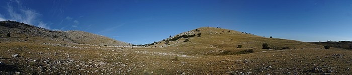 Svilaja's summit Bat (1508 m.a.s.l.). Svilaja - mountain in Croatia - towards summit Bat.jpg