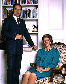 Konstantin II. mit seiner Ehefrau Anne-Marie von Dänemark, 1987 (Quelle: Wikimedia)