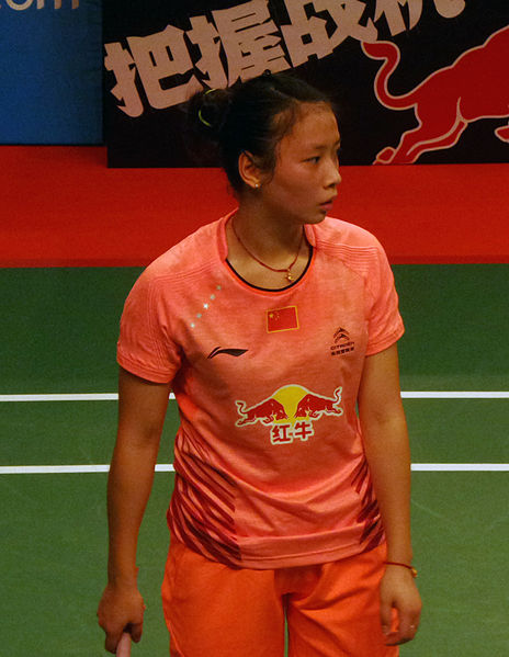 Huang at the 2015 BWF World Championships
