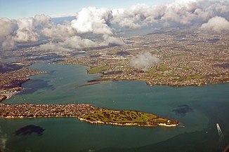 Lower part of the river with its estuary (on the right in the picture)